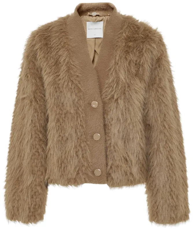 Rino and Pelle Chaimae Faux Fur Cardigan