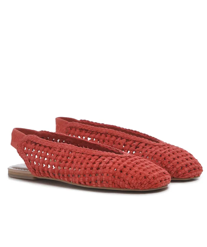 INUOVO Woven Slingback Flats