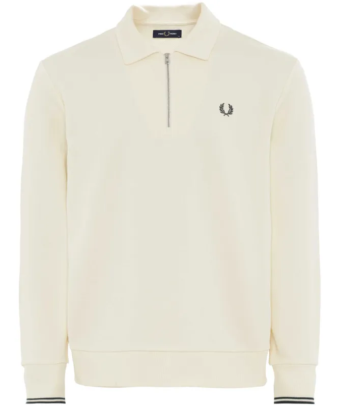 Fred Perry Half Zipper Collared Sweatshirt