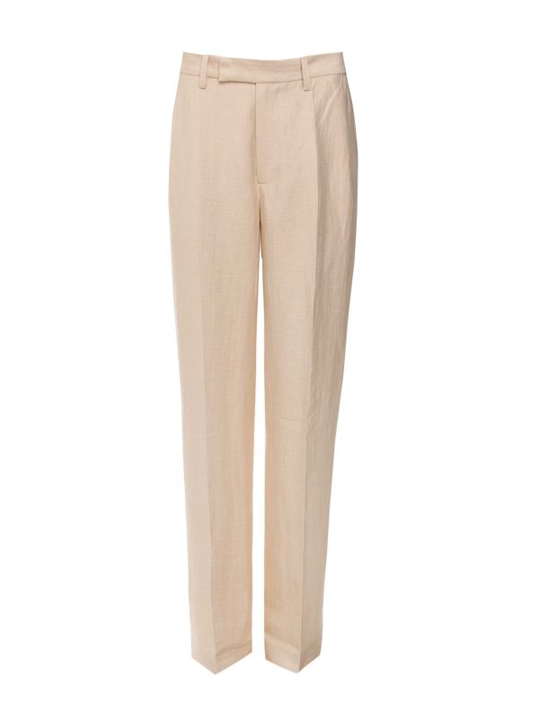 Zadig & Voltaire Cream Linen Mix Peter Trousers | Jules B