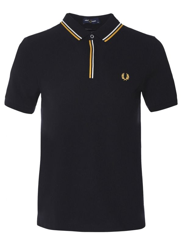 トップス FRED PERRY 20AW Velour Collar Polo Shirt Velour Polo Shirt - Dark Carbon | Men's Polo Shirts | Short