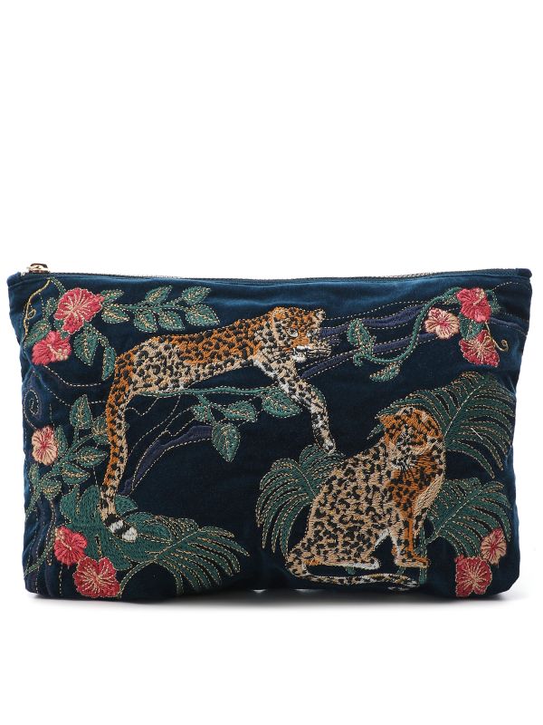 Elizabeth Scarlett ジャングルジャガー ベルベット ミニポーチ Jungle Jaguar Mini Pouch – Elizabeth Scarlett