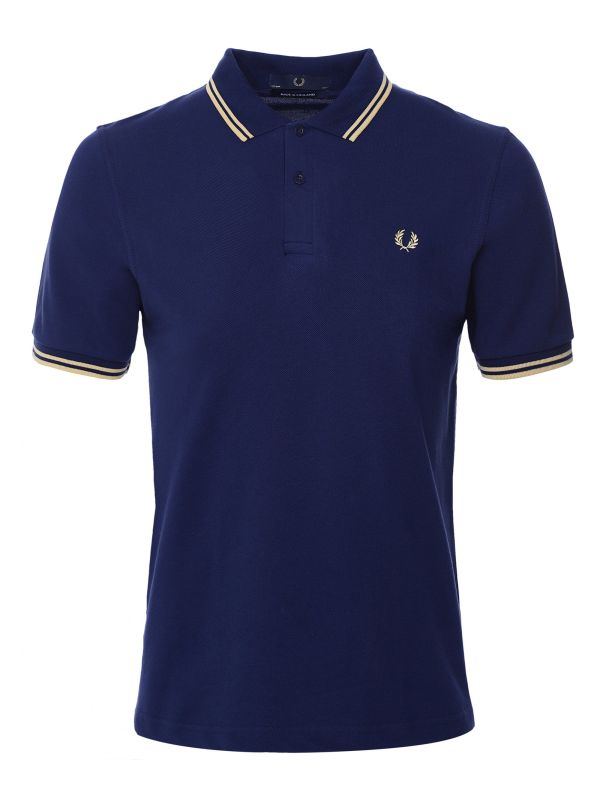 Fred Perry Navy Twin Tipped Polo Shirt M12 469 | Jules B