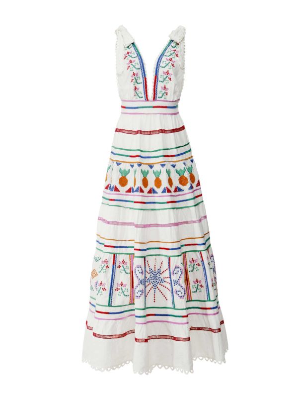 Farm Rio Embroidered Maxi Dress