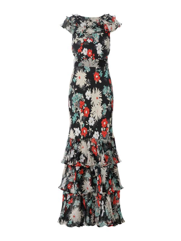 ワンピース RIXO RIO RUFFLED GOWN MSaTS2xteqVGP9qdMYd4HV6QyzByUv