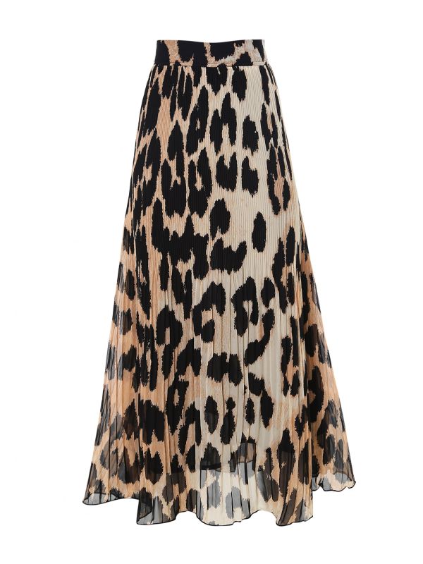 【関税&送料込】Ganni Gonna Midi Leopardata Leopard Leopard Printed Cotton Tie Strap Midi Dress | GANNI US