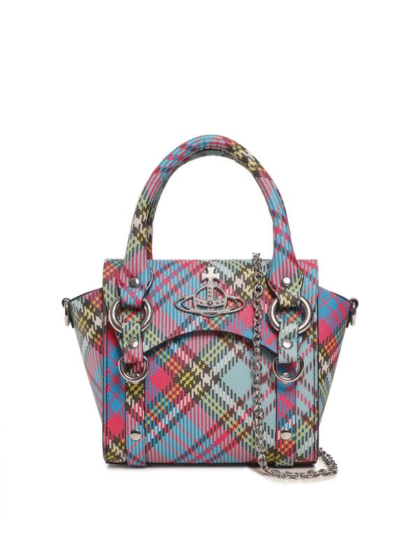 【Vivienne Westwood】Betty BLUE/ORANGE チェック バッグ M Vivienne Westwood】Betty BLUE/ORANGE チェック バッグ M