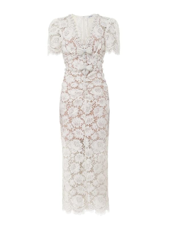 【送料&関税込】self-portrait Fine Lace Pearl Pink Lace Open Neck Top – self-portrait-US