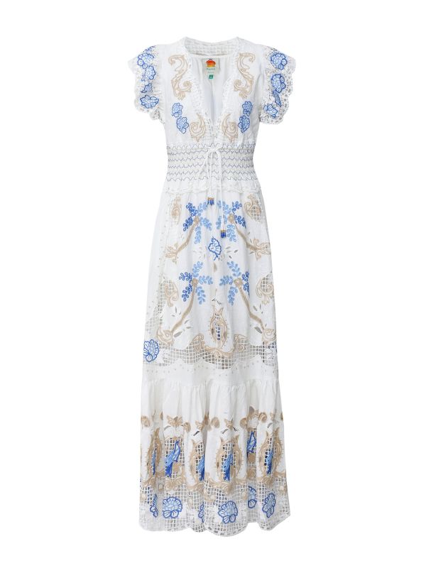 knee length dresses for ladies Farm Rio Sand Richelieu Sleeveless Midi Dress main image 1