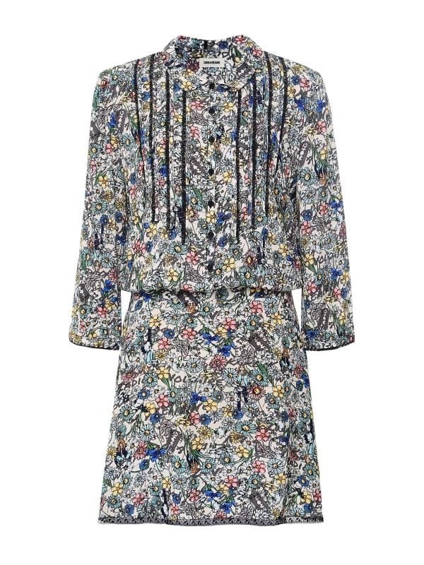 Zadig & Voltaire Raspail Crinkle Floral Dress | Jules B