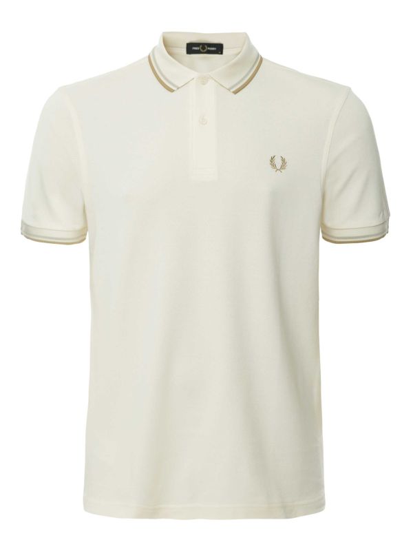 Fred Perry M3 36 ホワイト M3 - White / Navy | The Fred Perry Shirt | Men's Short