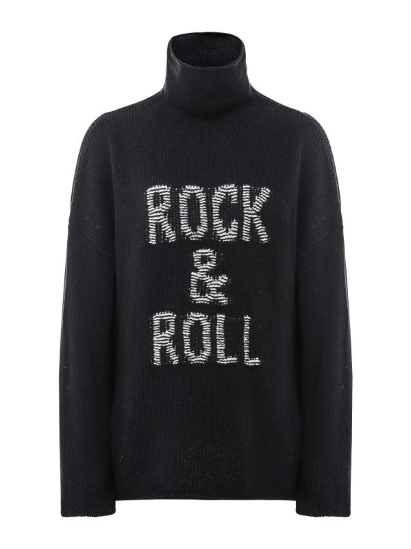 zadig＆voltaire タートルネックニット 黒 Alma Rock & Roll Sweater by Zadig & Voltaire at THE MILE