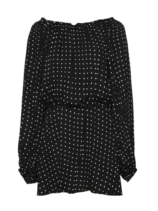 ROTATE Black Carly Off-Shoulder Mini Dress | Jules B