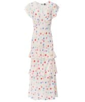 RIXO Terri Satin Midi Dress