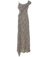 RIXO Ester Silk Midi Dress