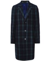 Paul Smith Navy Cashmere Mix Peacoat