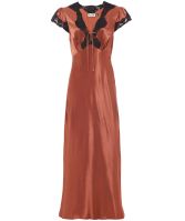 ワンピース Rixo TERRI MIDI SATIN DRESS Terri Satin Midi Dress in Purple Marble Ocean