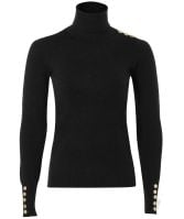 Holland Cooper Buttoned Roll Neck Jumper