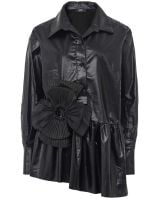 Bize Flower Detail Peplum Blouse