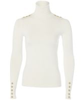 Holland Cooper Buttoned Roll Neck Jumper
