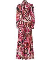 RIXO Terri Satin Midi Dress